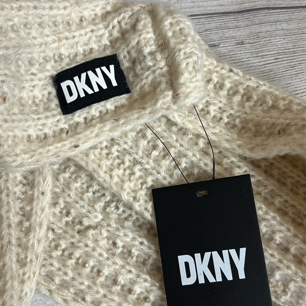 DKNY Cream Knit Infinity Scarf - Picture 2 of 5
